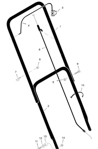 Part Location Diagram of 671924E700 Briggs and Stratton SUBS LEVER STOP 2